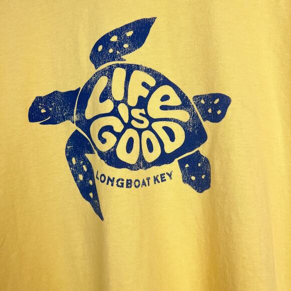LIFE IS GOOD Sea Turtle Graphic Crusher Tee  L  Coastal Casual Beach Vacation - Picture 4 of 7